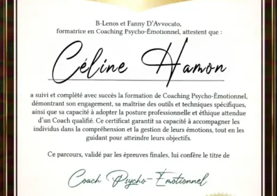 Céline Hamon – Coach de Vie en Psycho-Émotionnel certifiée B-Lenos®