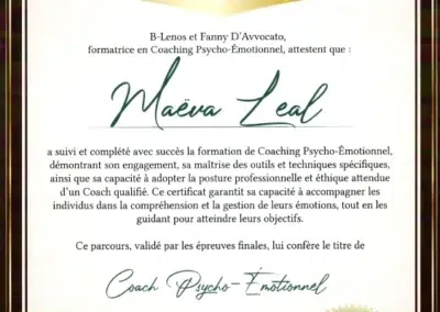 Maëva Leal – Coach de Vie en Psycho-Émotionnel certifiée B-Lenos®