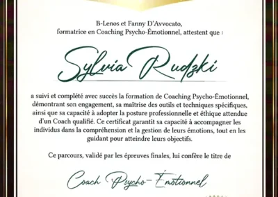 Sylvia Rudzki – Coach de Vie en Psycho-Émotionnel certifiée B-Lenos®