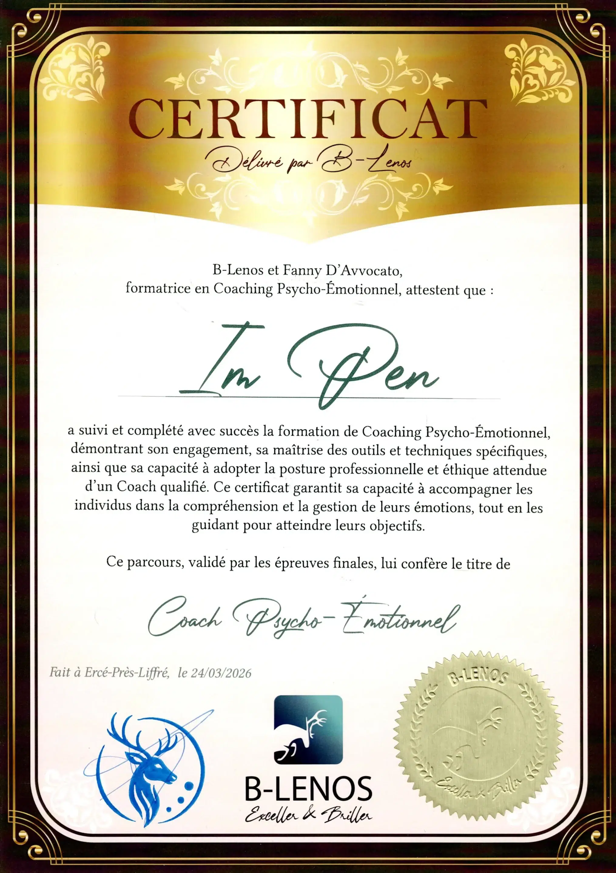 Im Pen - Coach Psycho-émotionnel - Méthode B-Lenos - BL26-CPE-7RPCA3V5