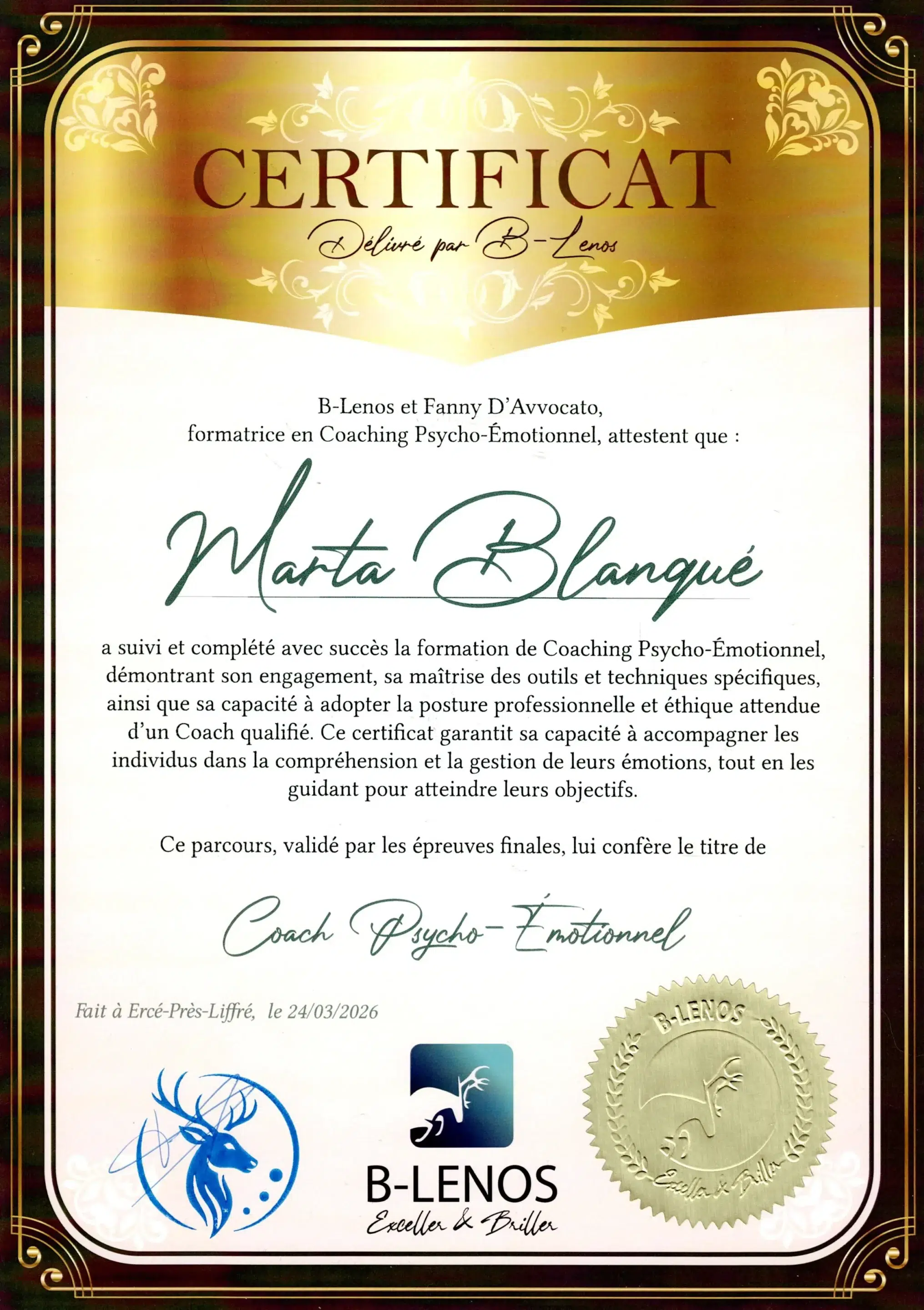 Marta Blanqué - Coach Psycho-émotionnel - Méthode B-Lenos - BL26-CPE-DRPM62MY
