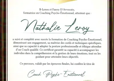 Nathalie Leroy – Coach de Vie en Psycho-Émotionnel certifiée B-Lenos®