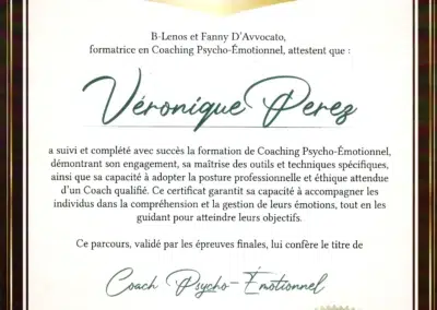 Véronique Perez – Coach de Vie en Psycho-Émotionnel certifiée B-Lenos®